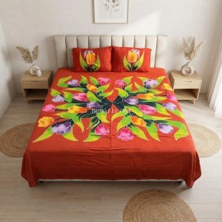 New Design Rayon Bedsheet Hand Painted Balinese Artisans